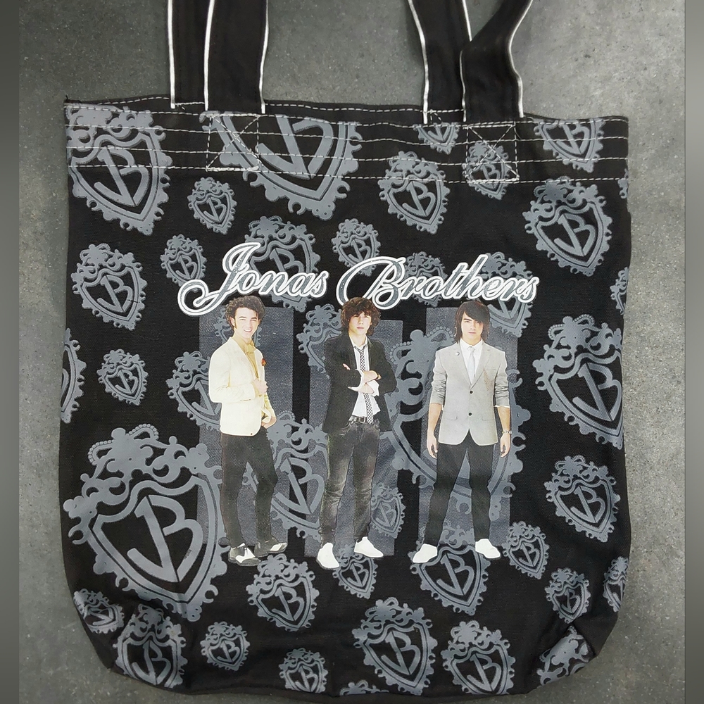 Jonas Brothers Black Canvas Book Bag
